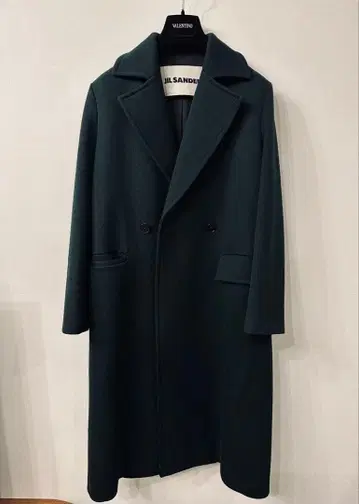 [ 새상품급 ] JIL SANDER 다크 그린 더블 체스터 코트 44