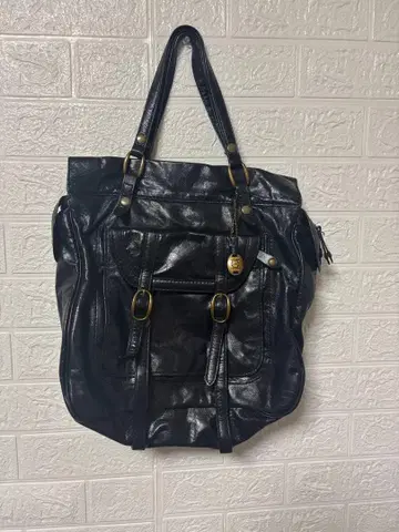 올리비아 해리스 블랙 합성 피혁 숄더백