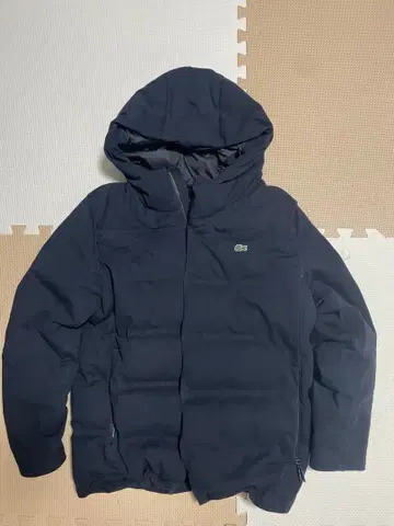 라코스테 네이비 다운 자켓 후드 부착