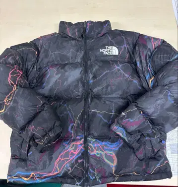 THE NORTH FACE 다운 자켓 블랙/멀티 컬러