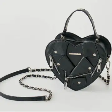 Darich 라이더스라이크 하트 미니 백 BLK