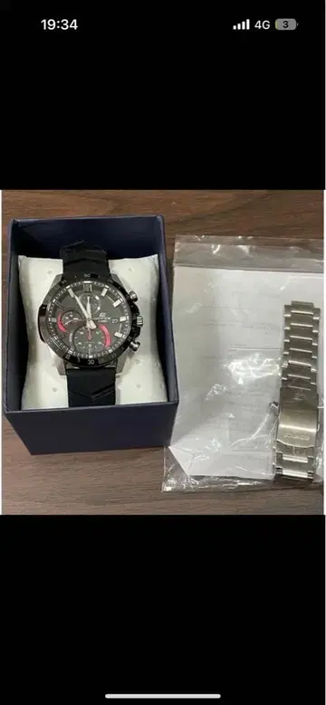 쿼츠 손목시계 블랙 스테인리스 밴딩