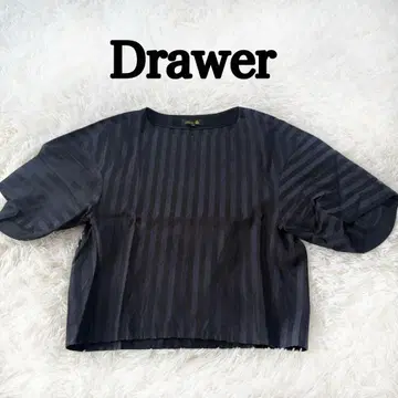 Drawer 드로어 스트라이프 풀오버 실크 혼방 코튼