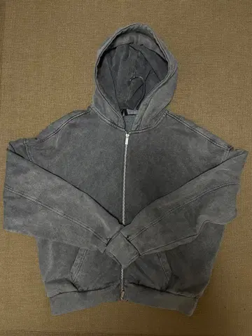 그레이 지퍼 후디 S 사이즈