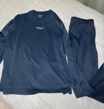 TENTIAL 박쿠네 드라이 네이비 긴팔 상하의 세트 남성용 M
