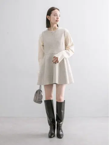 새상품 Mystic 와이드 샤프트 롱 부츠 블랙 38 L