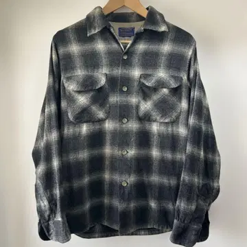 50s PENDLETON 옴브레 체크 보드 셔츠