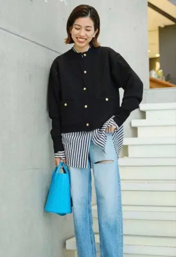 IENA 더블 페이스 니트 가디건