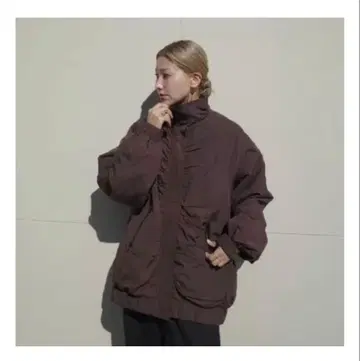 시마무라 hideka 방수 지퍼 블루종 XL 중간 브라운