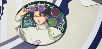 진격의 거인 콜라보 레스토랑 메탈 캔뱃지 리바이