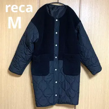 reca 노카라 보아 x 표주박 퀼트 코트 블랙 M 사이즈