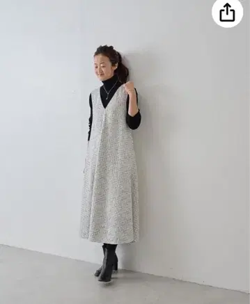 [새상품 미사용 택 포함 비어즐리] 트위드 플레어 원피스