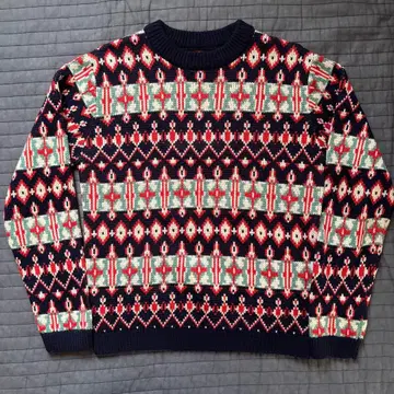 구제 의류 타운크래프트 페니즈 노르딕 스웨터 눈꽃 패턴