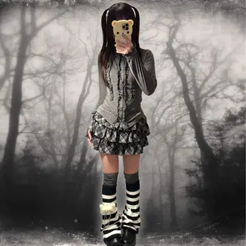 00s 빈티지 다크코어 다크코켓 페어리 그런지 상의