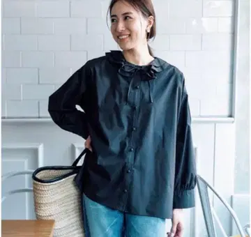 unminou VERY 콜라보 블라우스 블랙