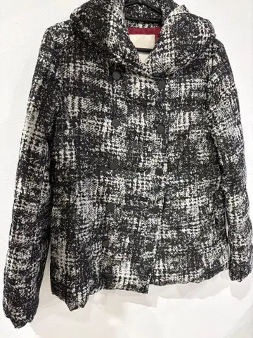 새상품급 자유구 다운 자켓 코트 트위드 숄카라 LIMONTA