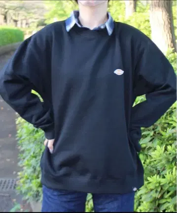 맨투맨 Dickies 속기모 원포인트 와펜 남성용 여성용 M