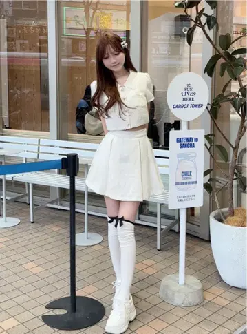 GRL 자켓 x 트위드 미니 스커트 셋업