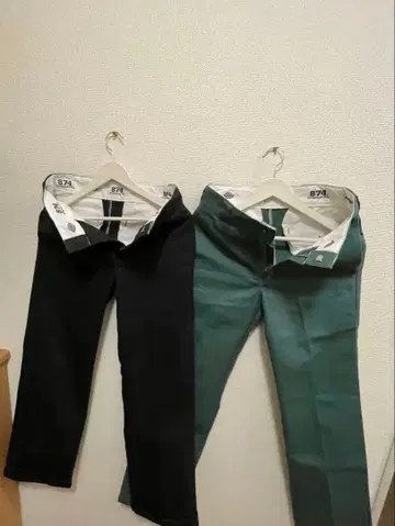 W28-L32 디키즈 874 오리지널 핏 블랙 그린