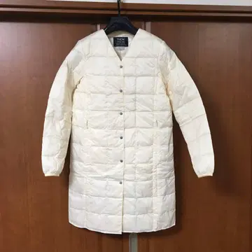 새상품급 TAION 노카라 다운 코트 M 여성 타이온 체온 다운