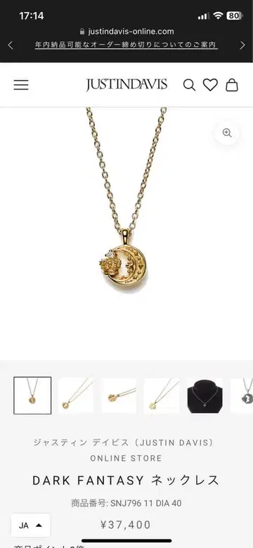 저스틴 데이비스 목걸이