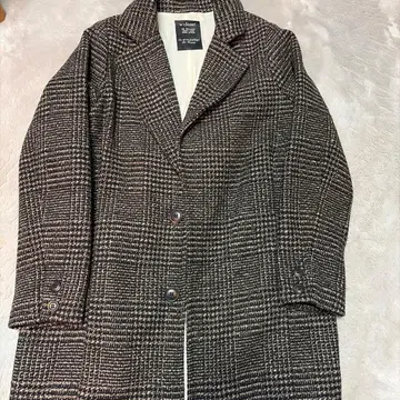 w closet 체스터 코트 체크 무늬