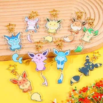 포켓몬 부스터 꼬리 살랑살랑 전 종류 아크릴 키링 세트