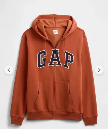 GAP 프론트 지퍼 후드티 오렌지