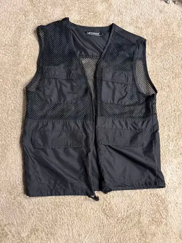 ROBER 메쉬 낚시용 조끼 L 블랙