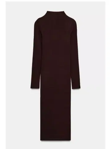 zara 버건디 터틀넥 롱 원피스