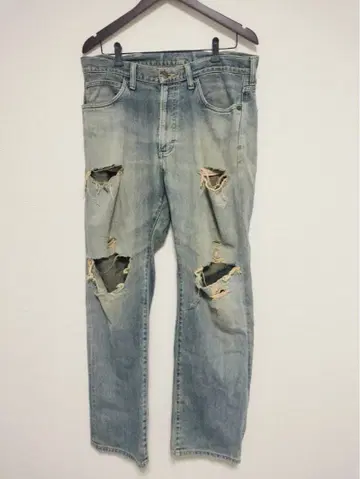Wrangler 랭글러 데님 팬츠 크러쉬 데미지 USA