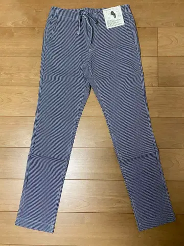 무인양품 이지 팬츠 M 네이비 새상품 코튼 혼방