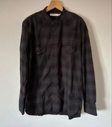 논네이티브 밴드 카라 셔츠 체크 2