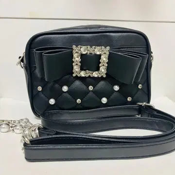 NOEMIE 노에미 아가씨 비쥬 리본 숄더백 블랙