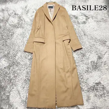 바지레 28 캐시미어 체스터 코트 롱 기장 L 상당 카멜 새상품급
