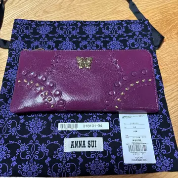 ANNA SUI 장지갑 L자형 퍼플