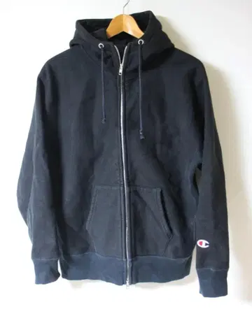 챔피온 리버스 위브 윈드스토퍼 지퍼 후드티 L 블랙