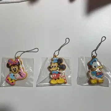(헤이세이 레트로) 미키 미니 도날드 쿠키 틀 스트랩 세트