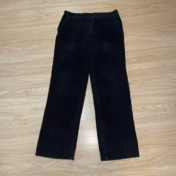 Armani Exchange 블랙 코듀로이 팬츠