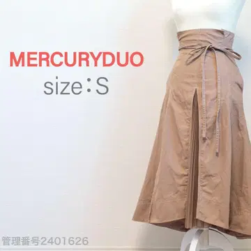 [ 새상품급 ] 머큐리 듀오 센터 플리츠 절개 데님 머메이드 스커트
