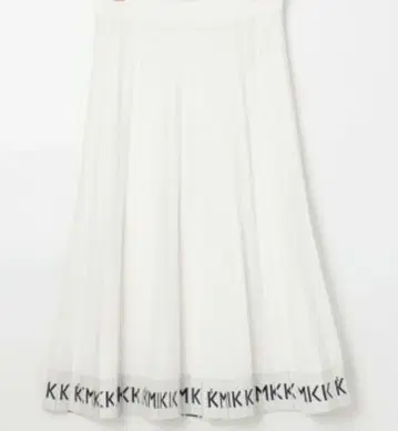 KMKK 플리츠 스커트 화이트