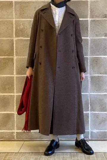 [ 새상품급 ] maison de soil 울 더블 브레스티드 코트