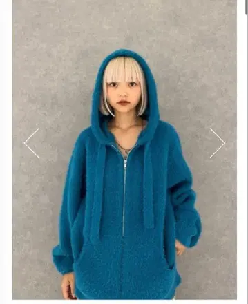 SLY ZIP UP SHAGGY HOODIE 새상품