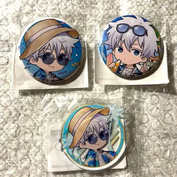 주술회전 고죠 사토루 마루쿠지 Aloha vilbes 캔뱃지 아크링 키링