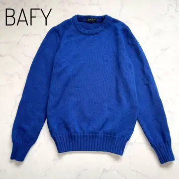 컨디션 최상 BAFY 바피 니트 고급 울 이탈리아제 미들 게이지