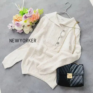 새상품급*뉴요커*라이트 그레이*니트 풀오버