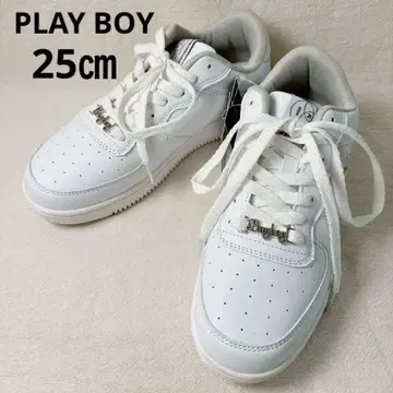 택 포함 PLAYBOY 스니커즈 메탈 로고 포함 25cm