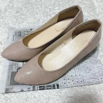 여성용 플랫슈즈 (23) 베이지 우천 겸용 힐 4cm