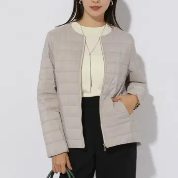 새상품급 Elura 엘르 축열 슬림 자켓 M 라이트 다운 퀼팅