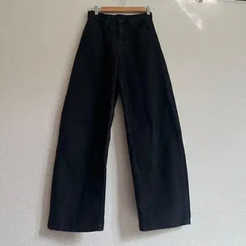 UNIQLO 미사용 새상품 배기 커브스 청바지 다크 그레이 22사이즈